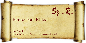 Szeszler Rita névjegykártya